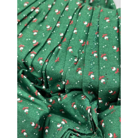 vintage handmade Christmas wreath bunched green white lace 18" hook back READ - Picture 3 of 9